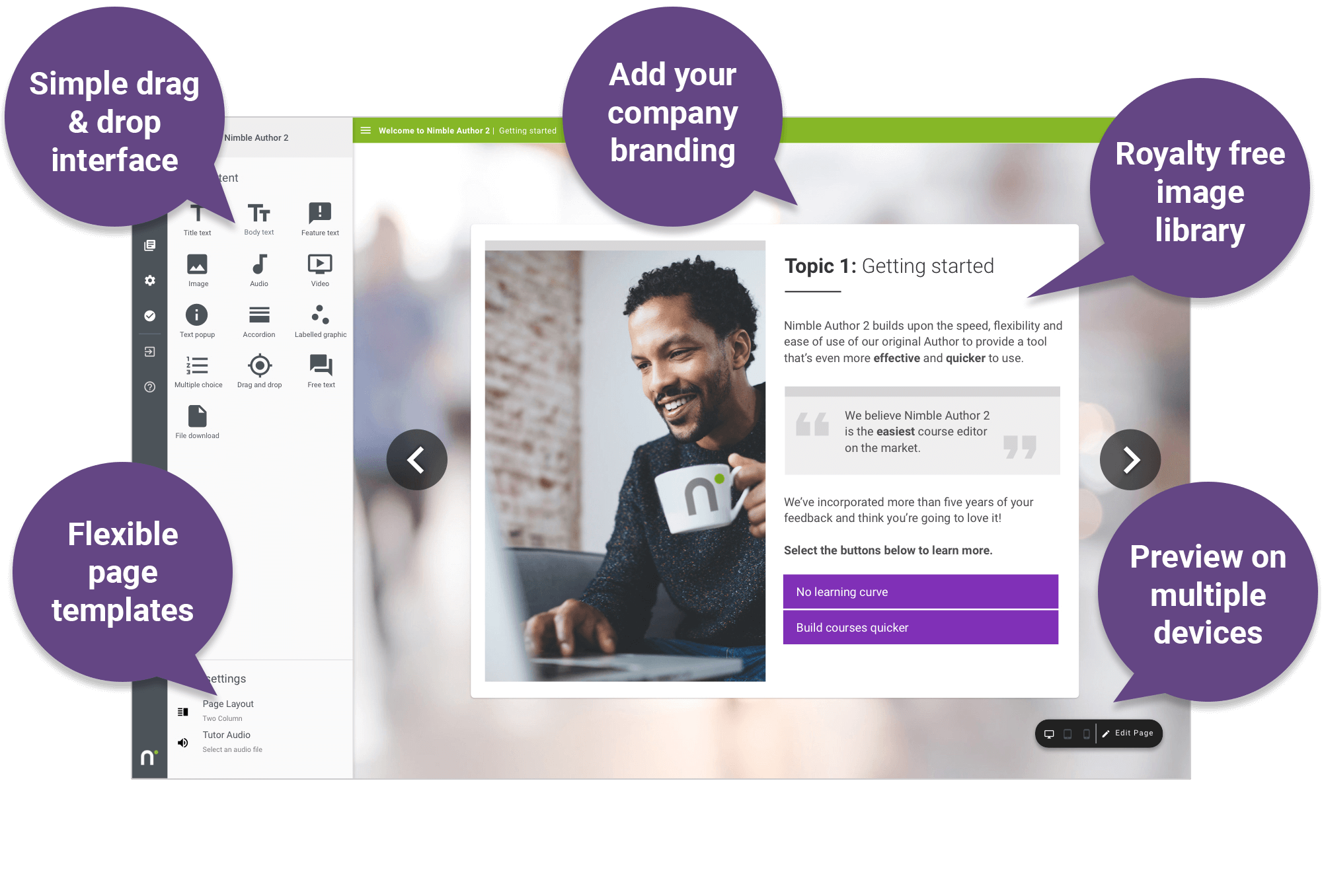 screenshot of Nimble Author 2